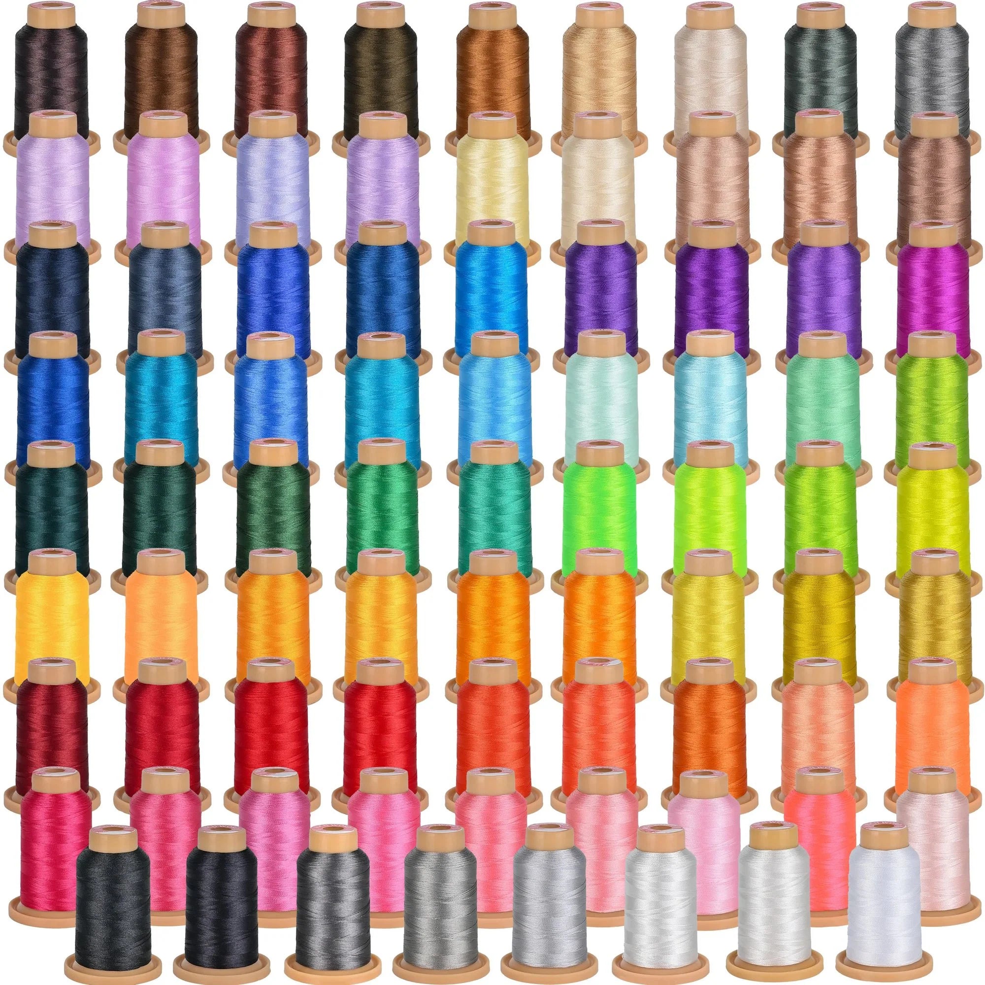 Richword 800m 108D/2 40wt Polyester Embroidery Thread Spools - 80pc